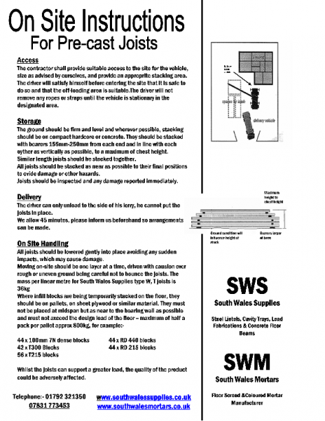 T Joist Flooring System – On Site Instructions